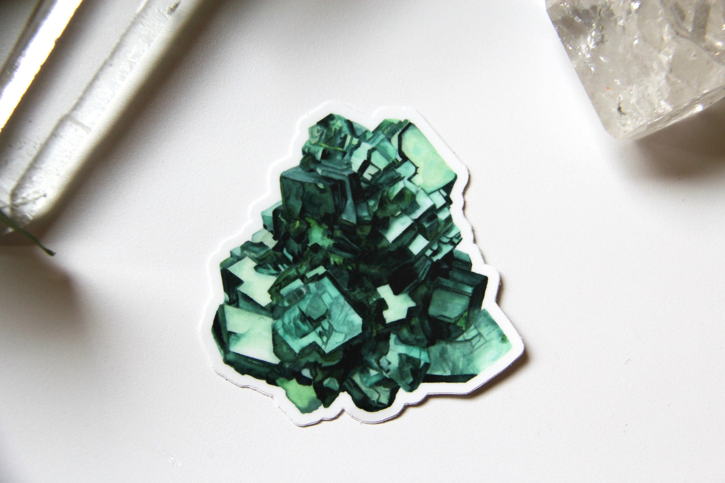 Dioptase Watercolor Vinyl Sticker