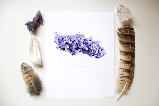 Grape Agate Giclee Print