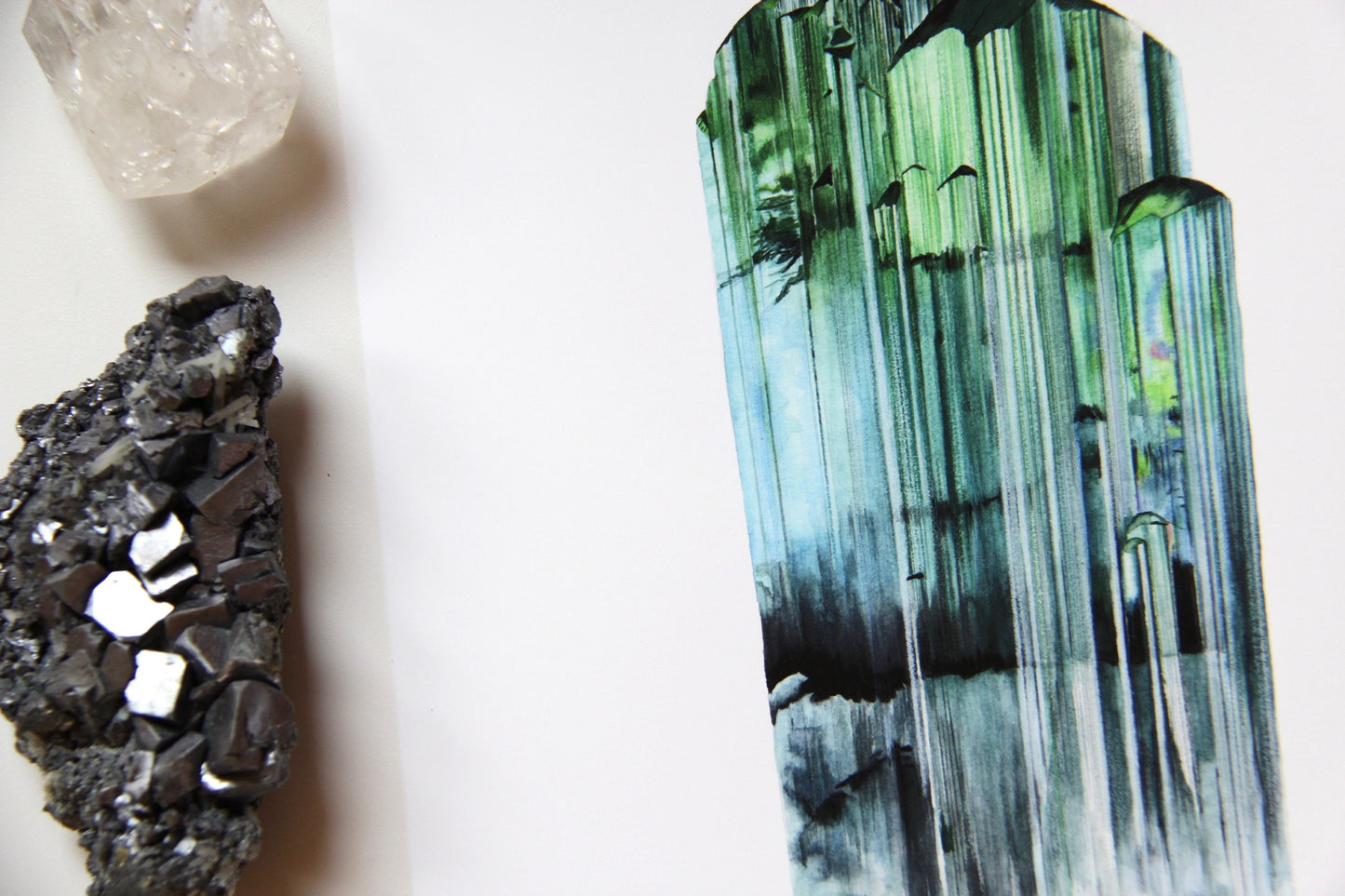 Watercolor Liddicoatite Tourmaline Print