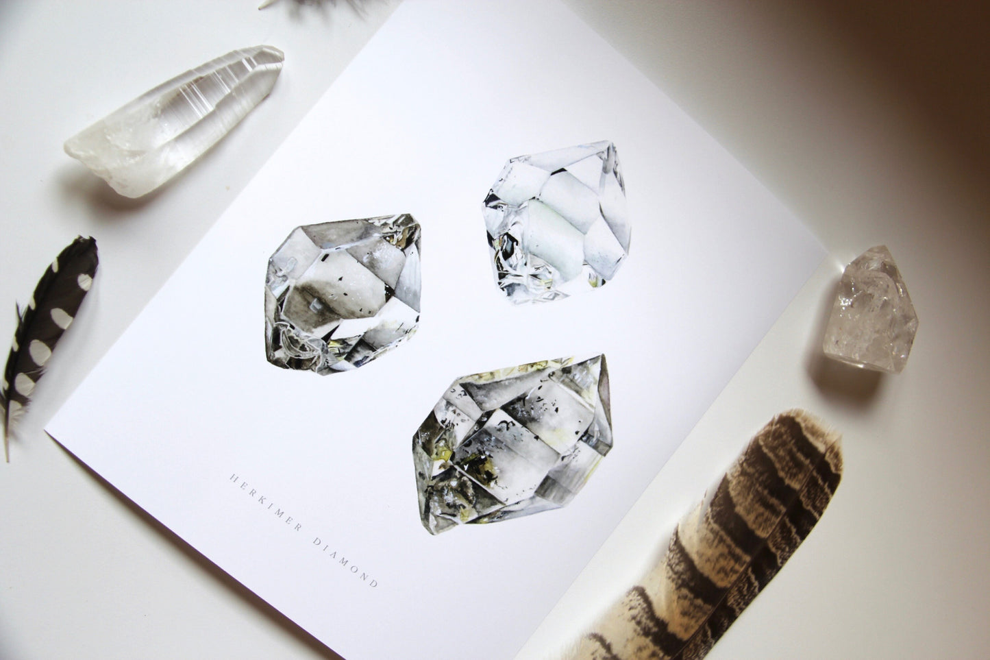 Herkimer Diamond Watercolor Print