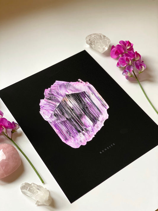 Watercolor Kunzite Print