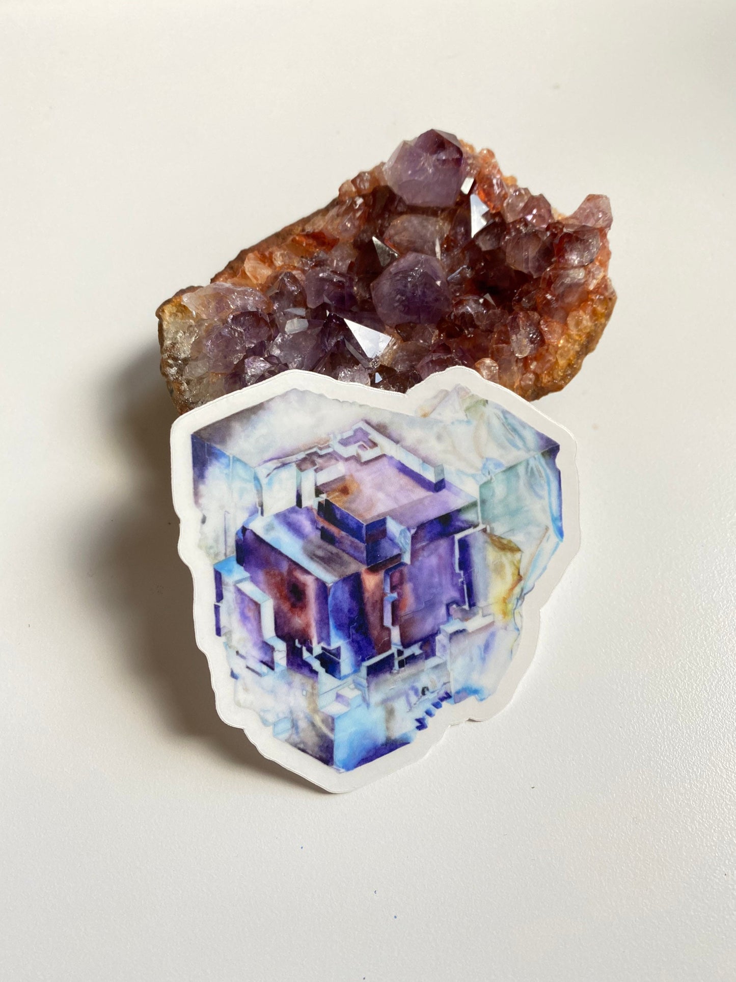 Watercolor Fluorite Vinyl Sticker