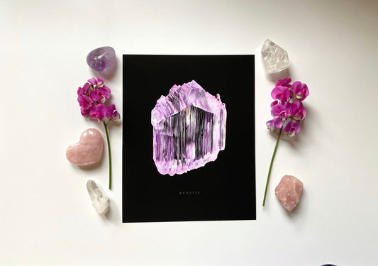 Watercolor Kunzite Print