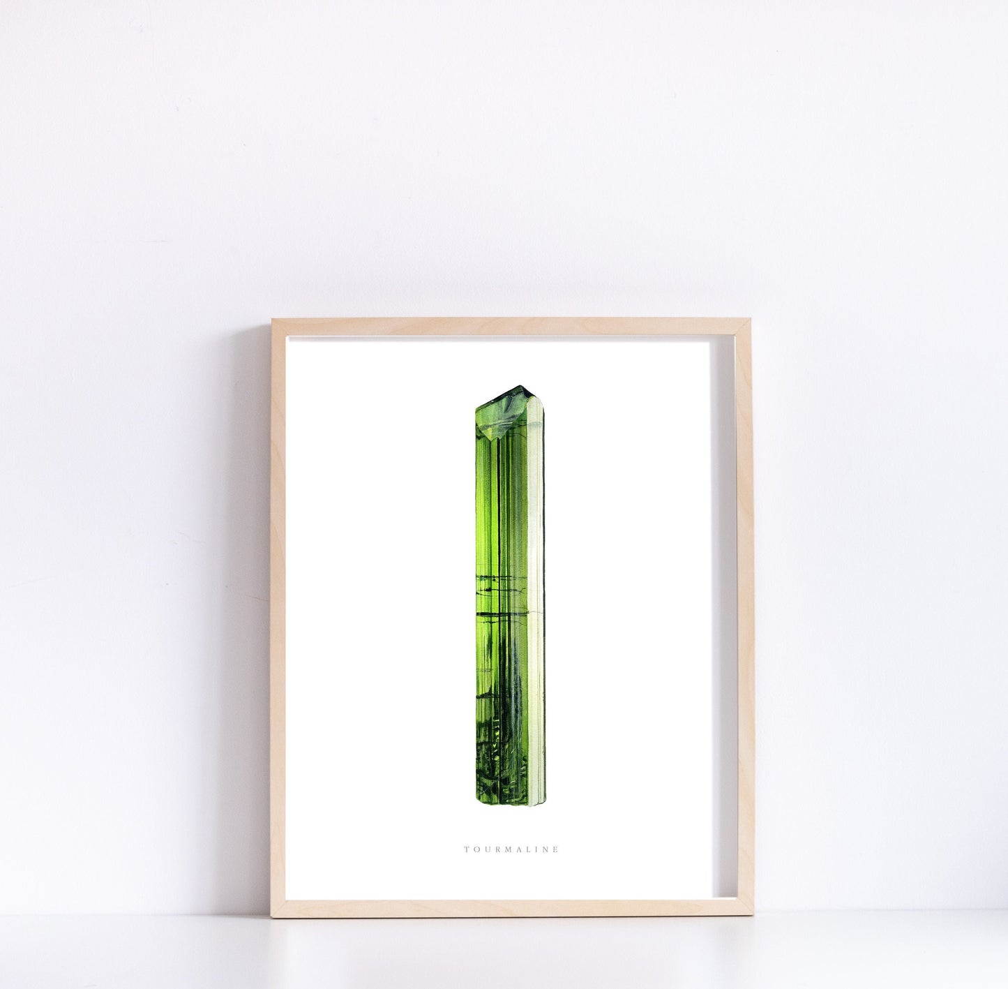 Green Tourmaline Watercolor Print