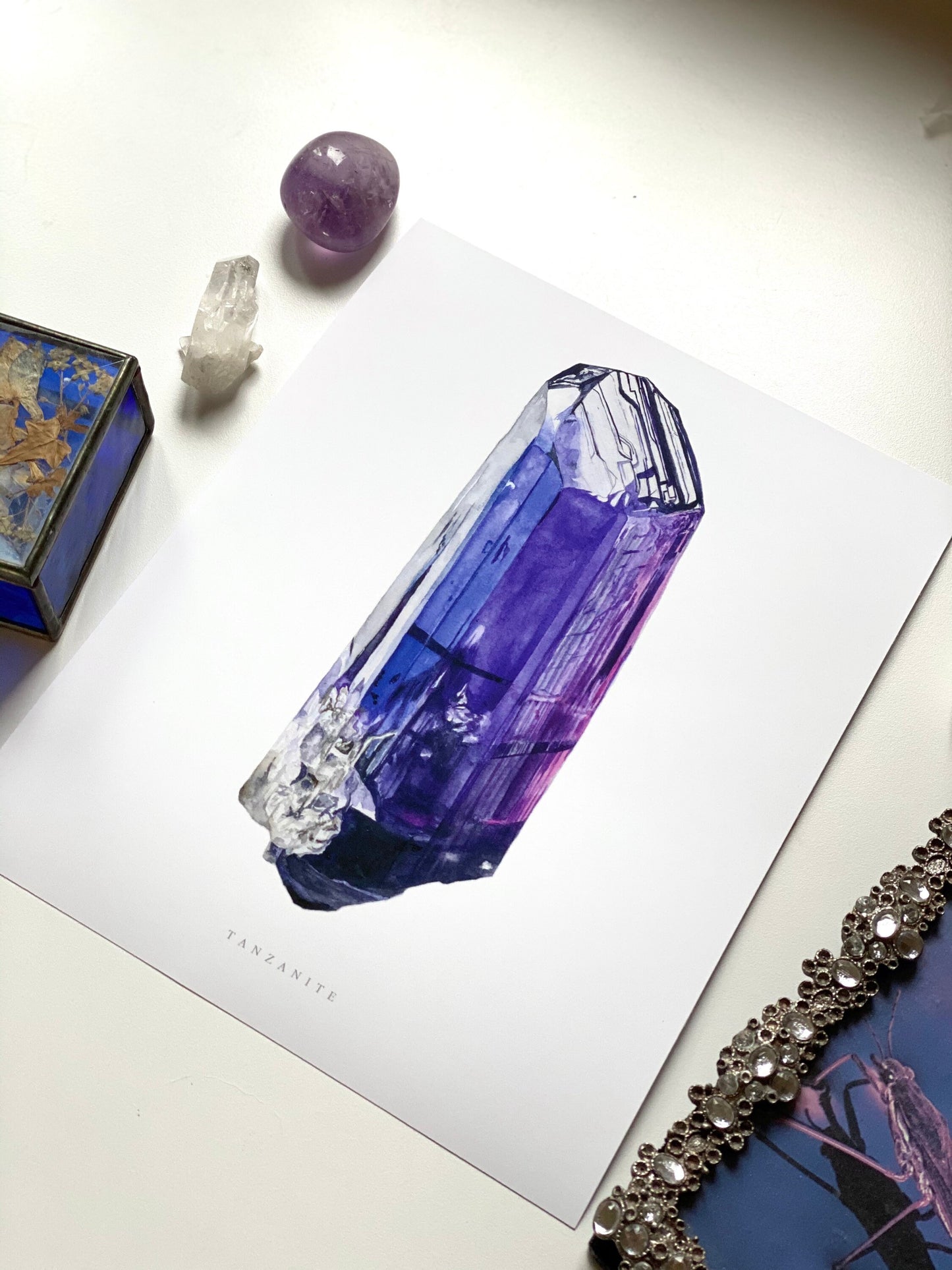 Watercolor Tanzanite Print-