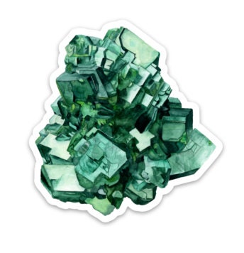 Dioptase Watercolor Vinyl Sticker