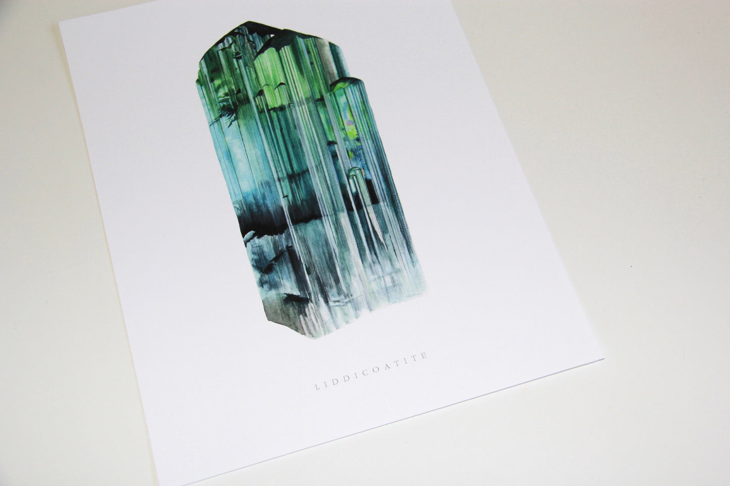 Watercolor Liddicoatite Tourmaline Print
