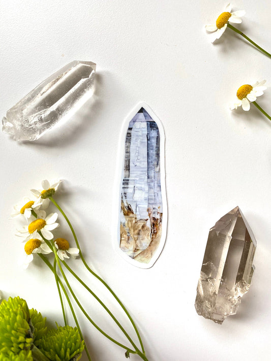 Clear Quartz Crystal Sticker