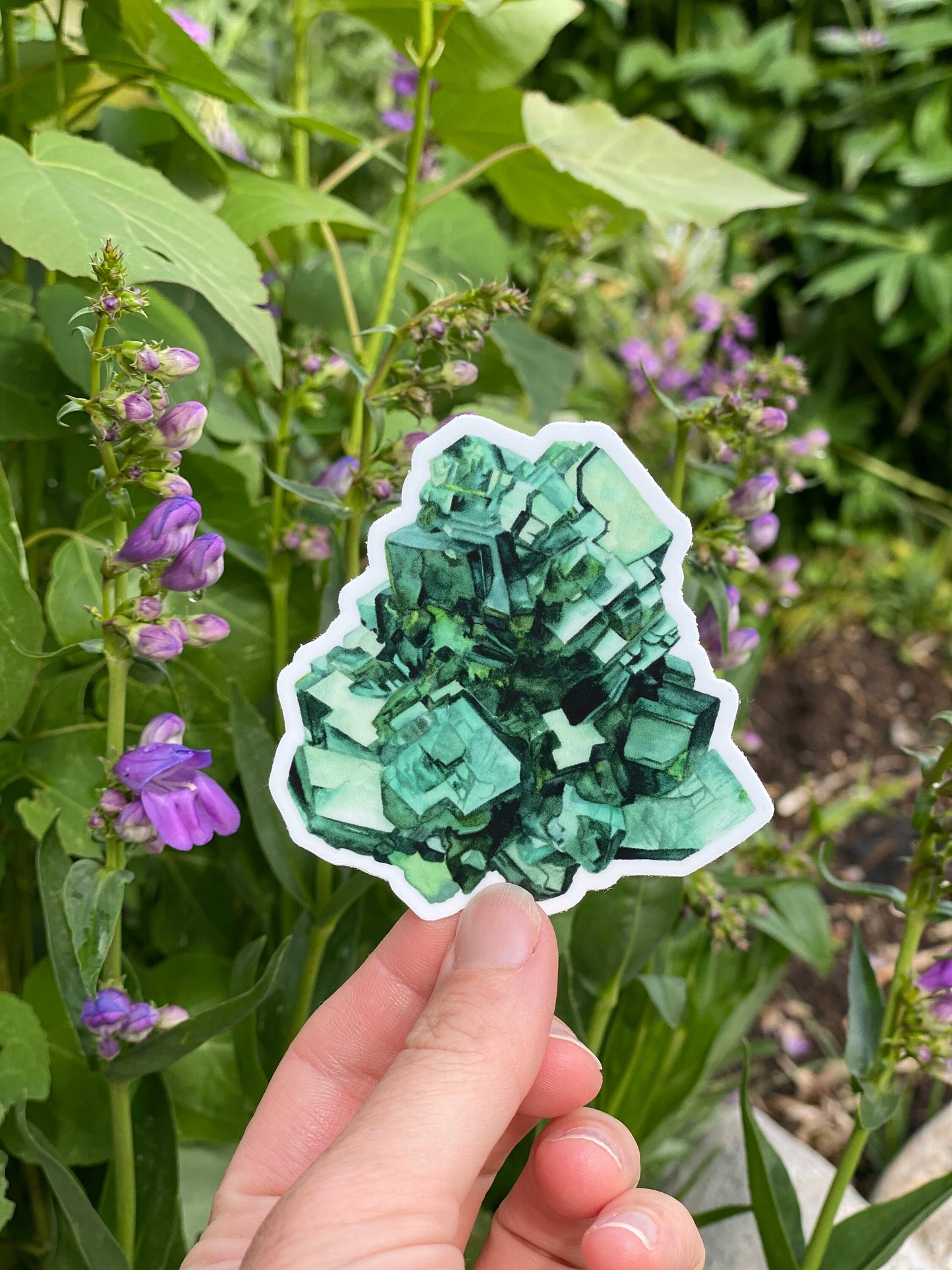 Dioptase Watercolor Vinyl Sticker