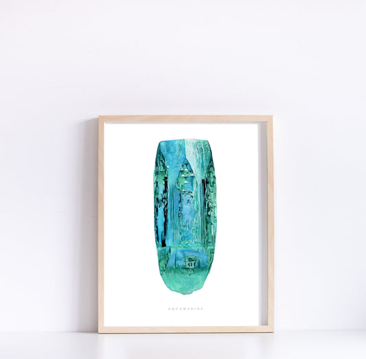 Watercolor Medina Aquamarine Print