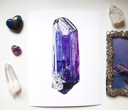 Watercolor Tanzanite Print-