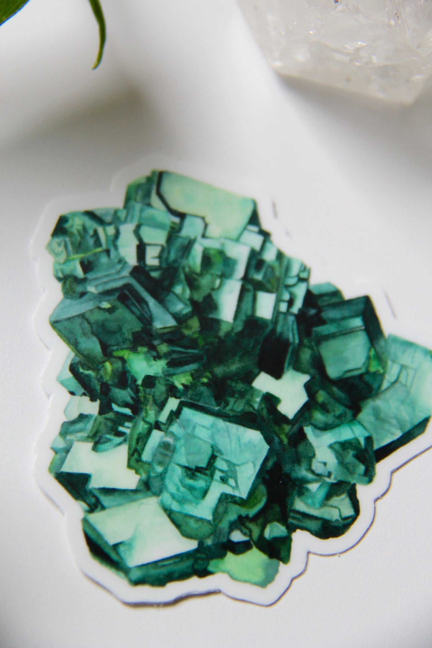 Dioptase Watercolor Vinyl Sticker