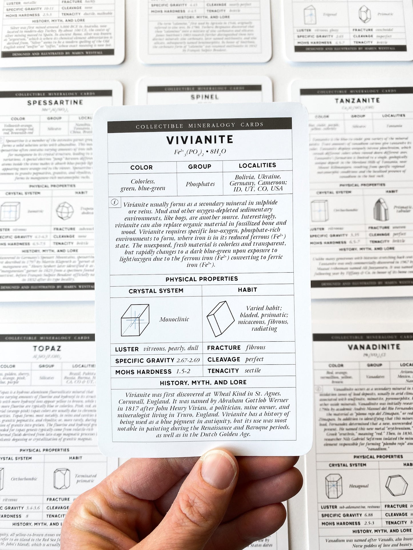Mineralogy Collectors Cards — Luxury 65-Card Deck