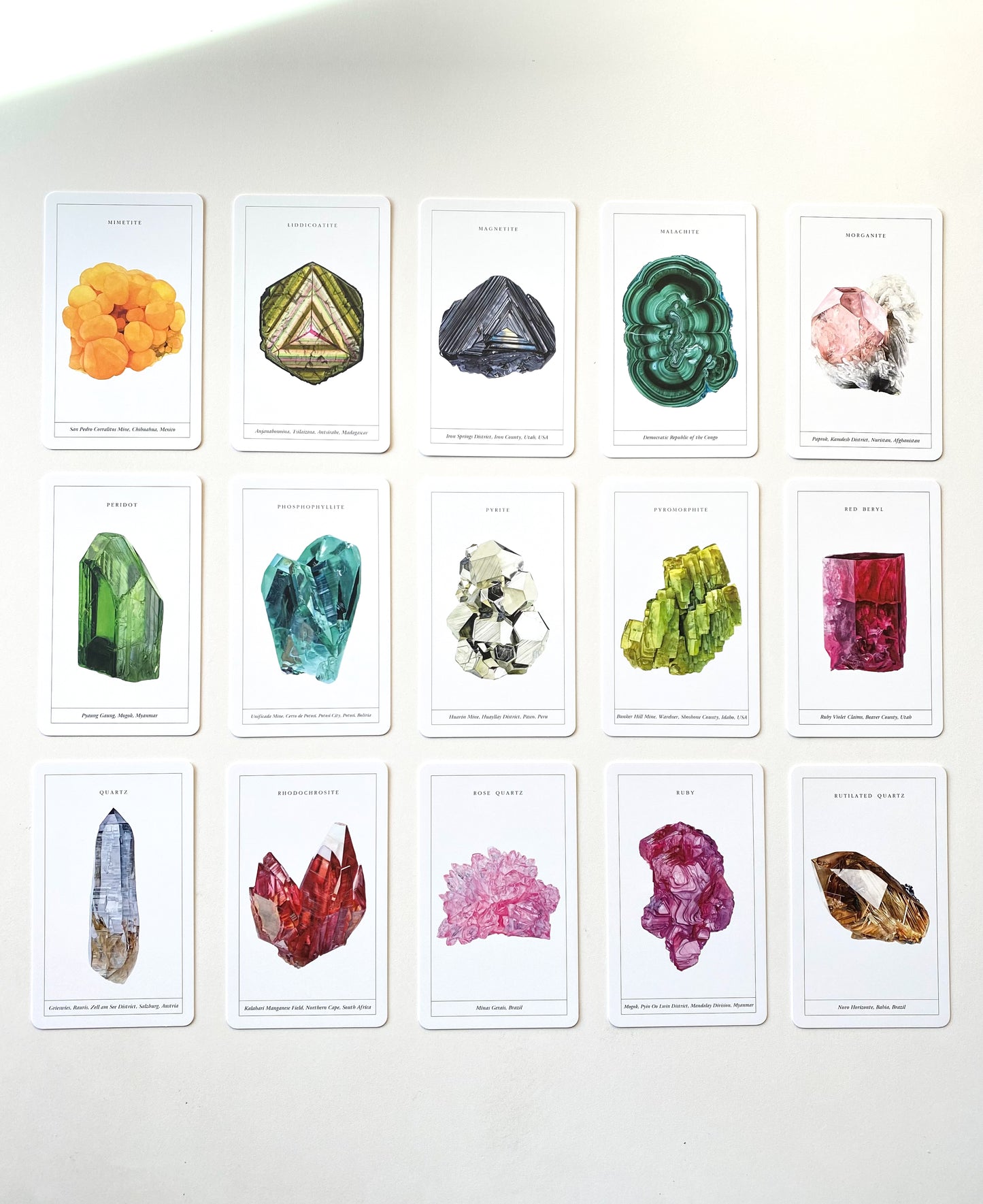 Mineralogy Collectors Cards — Luxury 65-Card Deck