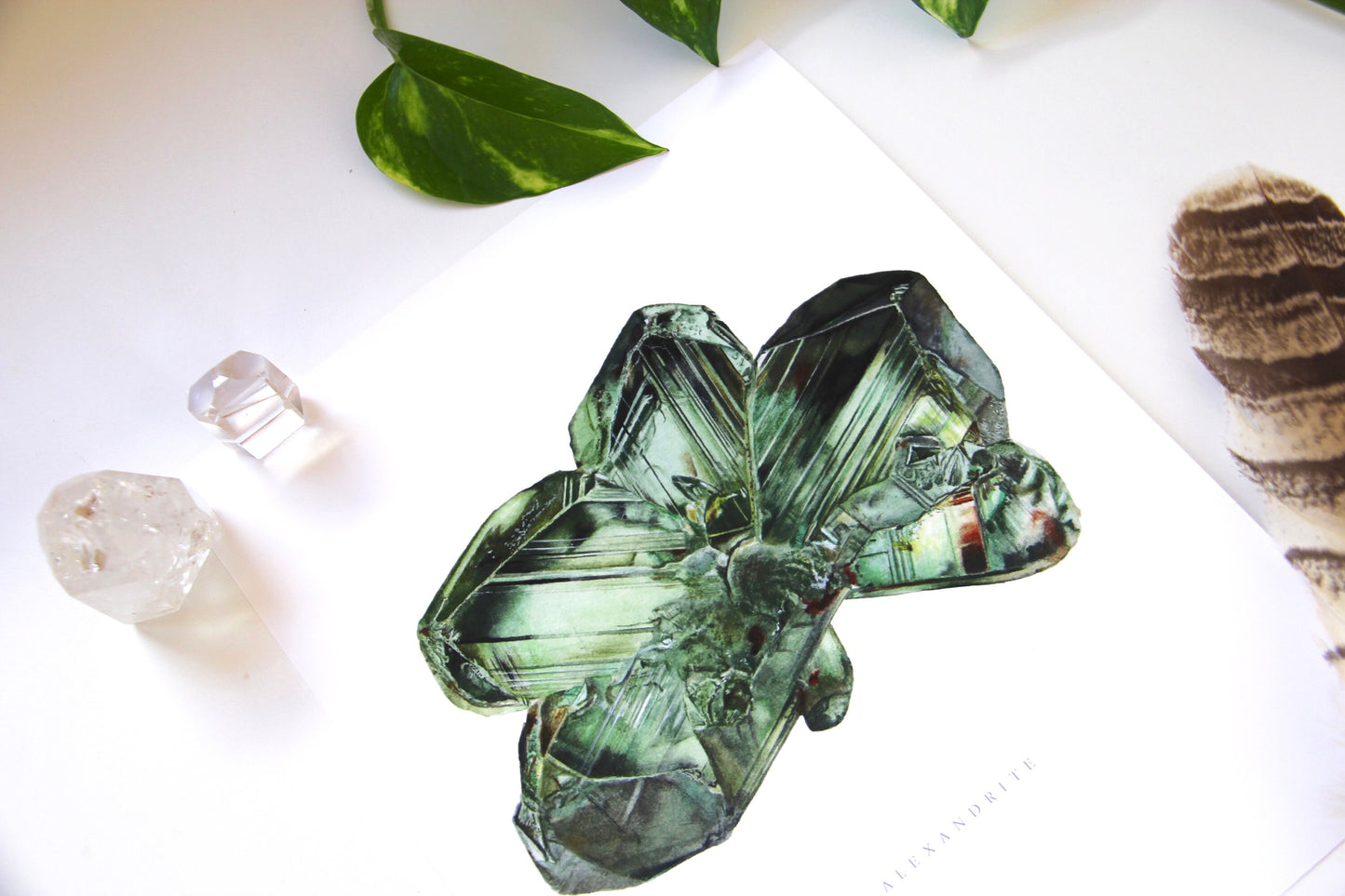 Alexandrite (Chrysoberyl) Watercolor Giclee Print