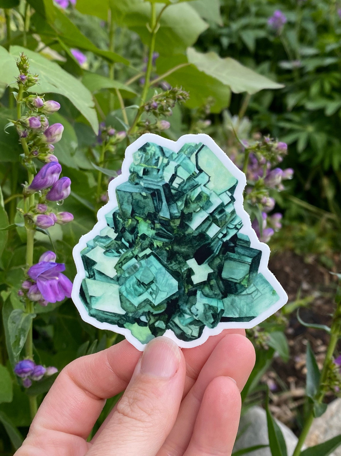 Dioptase Watercolor Vinyl Sticker
