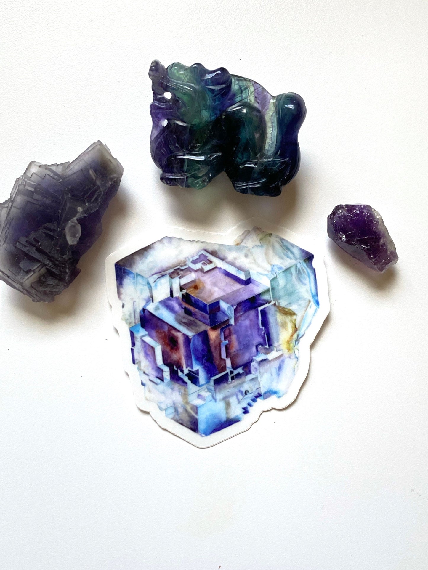 Watercolor Fluorite Vinyl Sticker