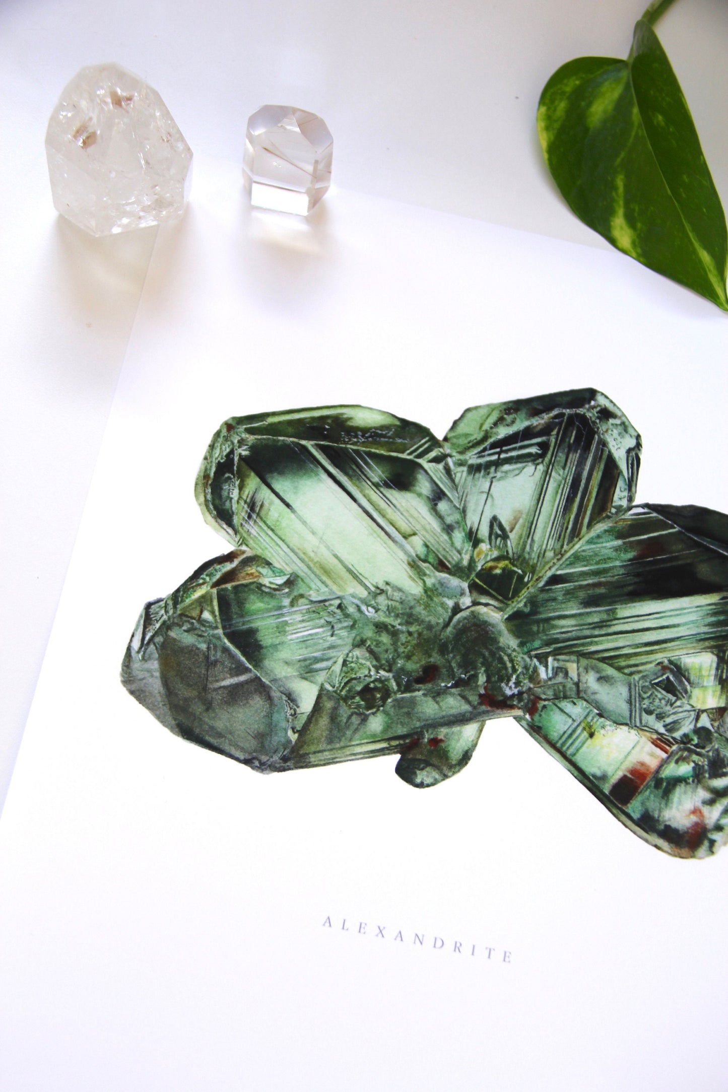 Alexandrite (Chrysoberyl) Watercolor Giclee Print