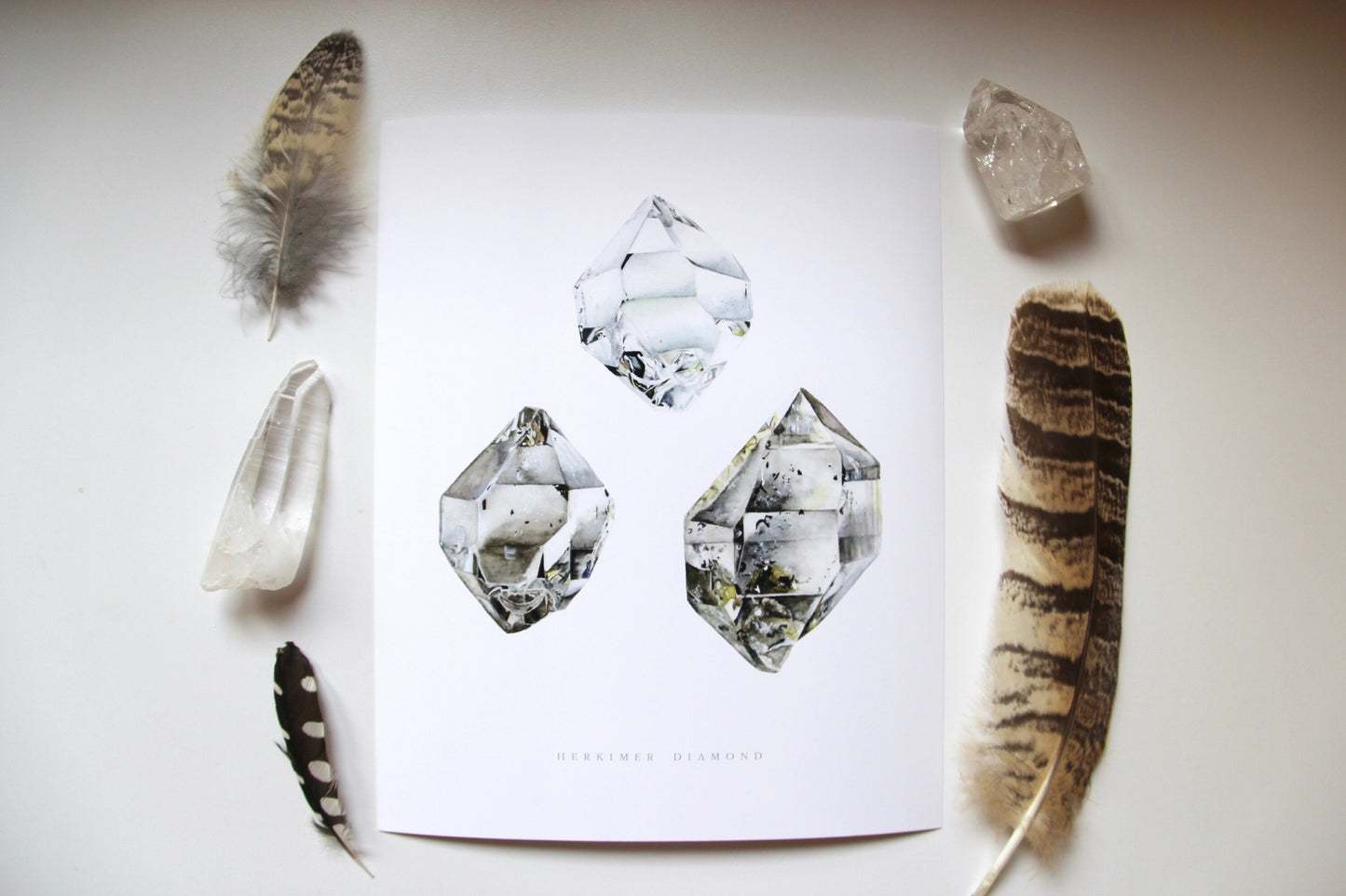 Herkimer Diamond Watercolor Print