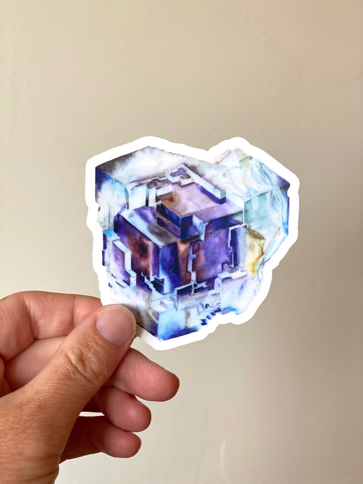 Watercolor Fluorite Vinyl Sticker