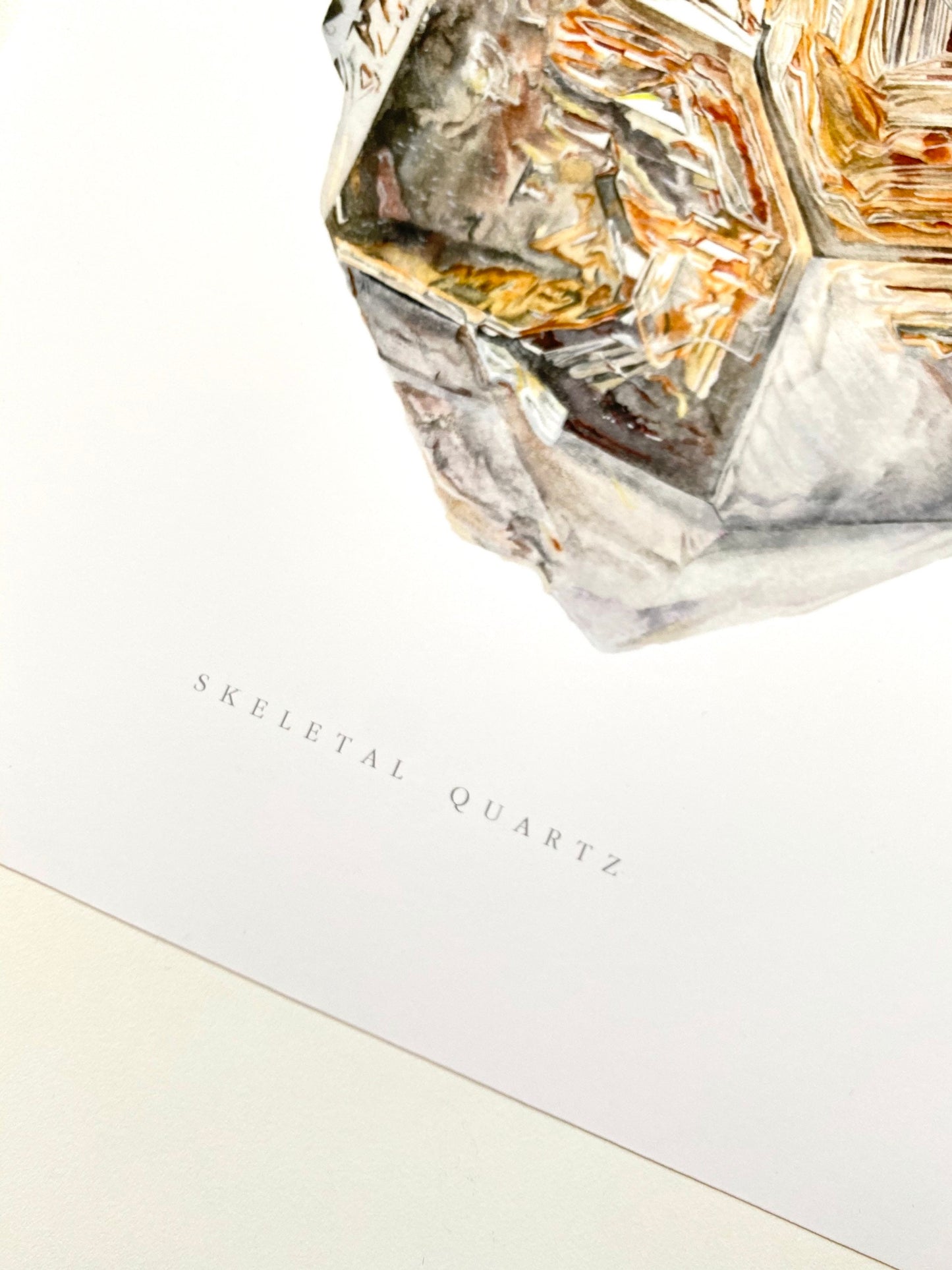 Skeletal Brandberg Quartz Watercolor Giclee Print